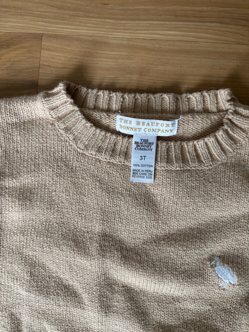 Tan Brown TBBC Crewneck Sweater Boys 3T - Picture 3 of 3